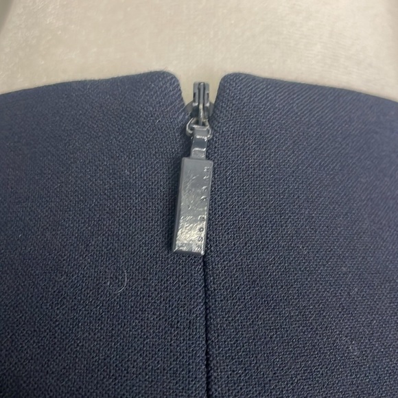 BOSS Hugo Boss Delmira Sheath Dress Cotton Blend Asymmetric Stripes Purple Blue - Picture 4 of 10